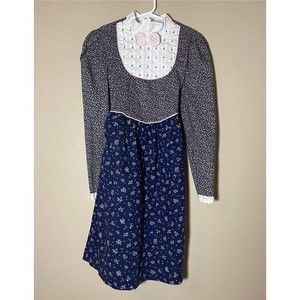 Polly Finders Girls Size 10 Prairie Smocked Long Sleeve Dress